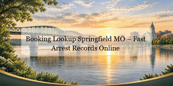Booking Lookup Springfield MO – Fast Arrest Records Online